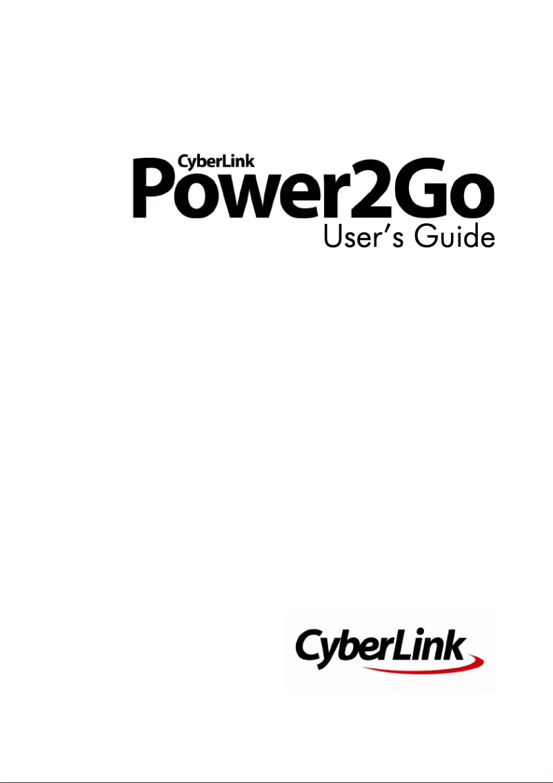 Page n°1 - Manuel utilisateur Cyberlink Power2Go 6