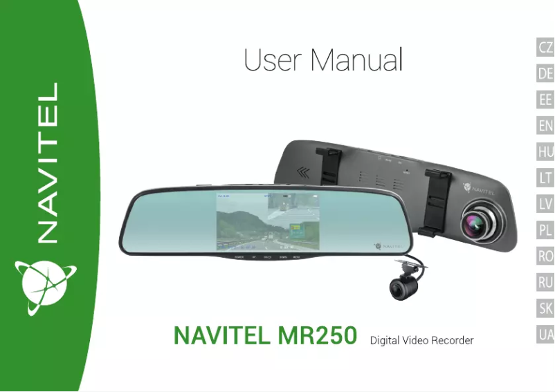 Page n°1 - Manuel utilisateur Navitel MR250