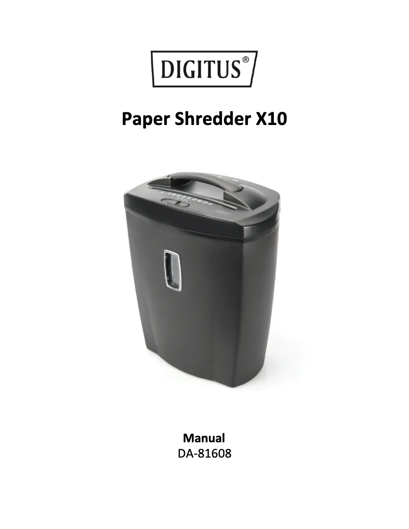 Image de la première page du manuel de l'appareil DA-81608