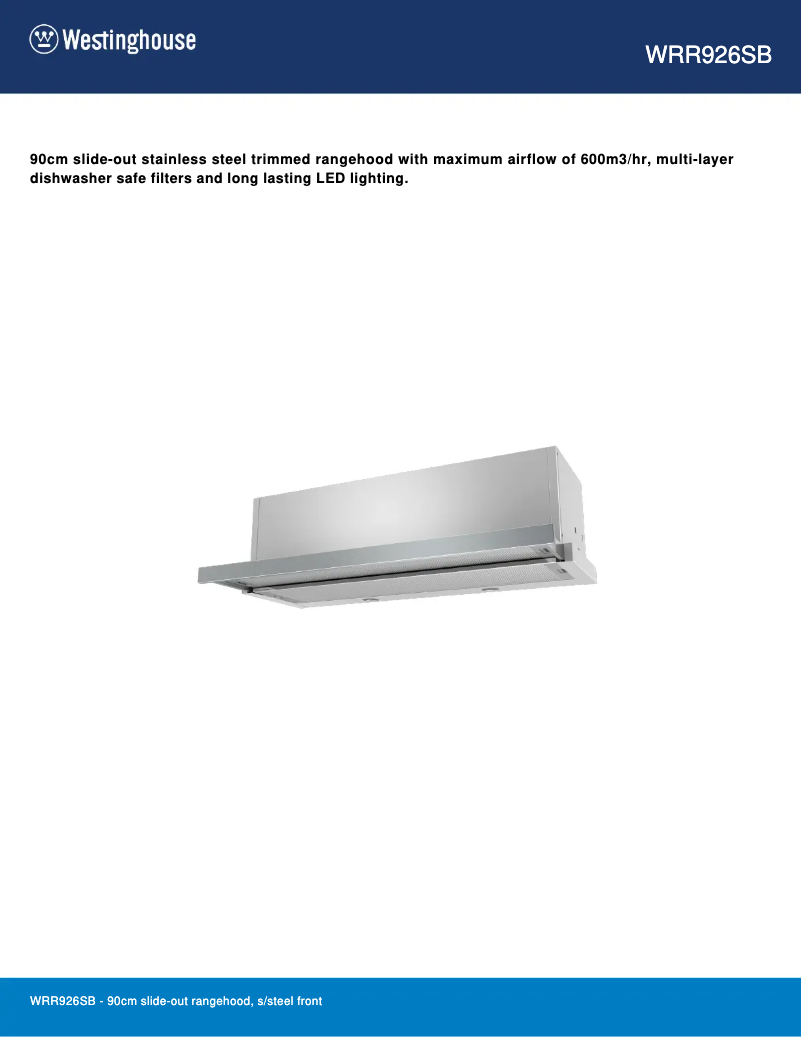 Image de la première page du manuel de l'appareil WRR926SB