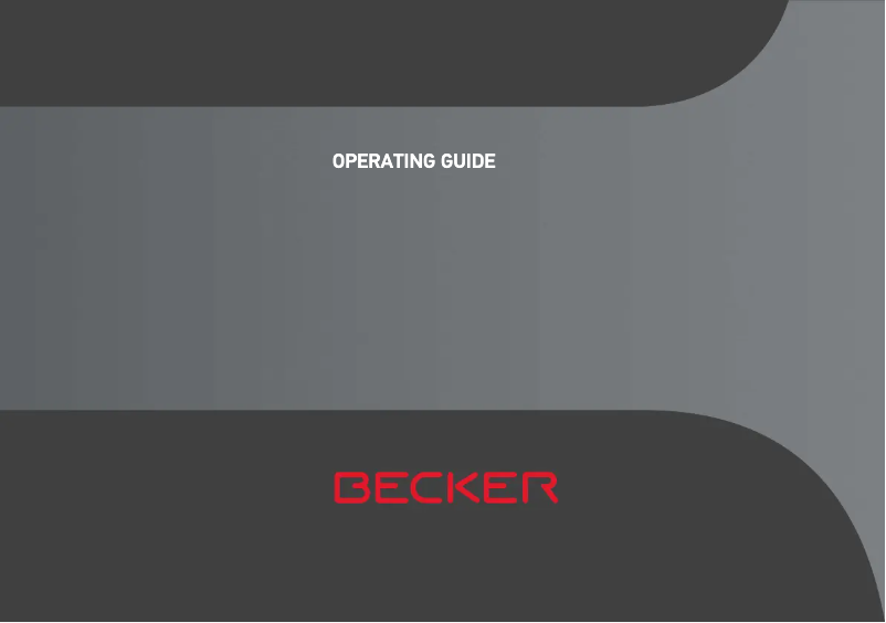 Page n°1 - Manuel utilisateur Becker Transit.6 LMU