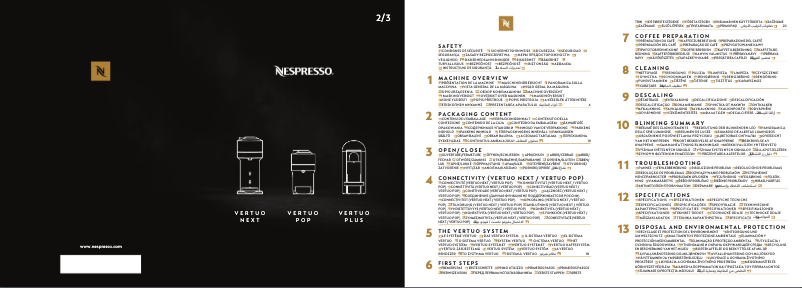 Page n°1 - Manuel utilisateur Krups Nespresso Vertuo Pop+
