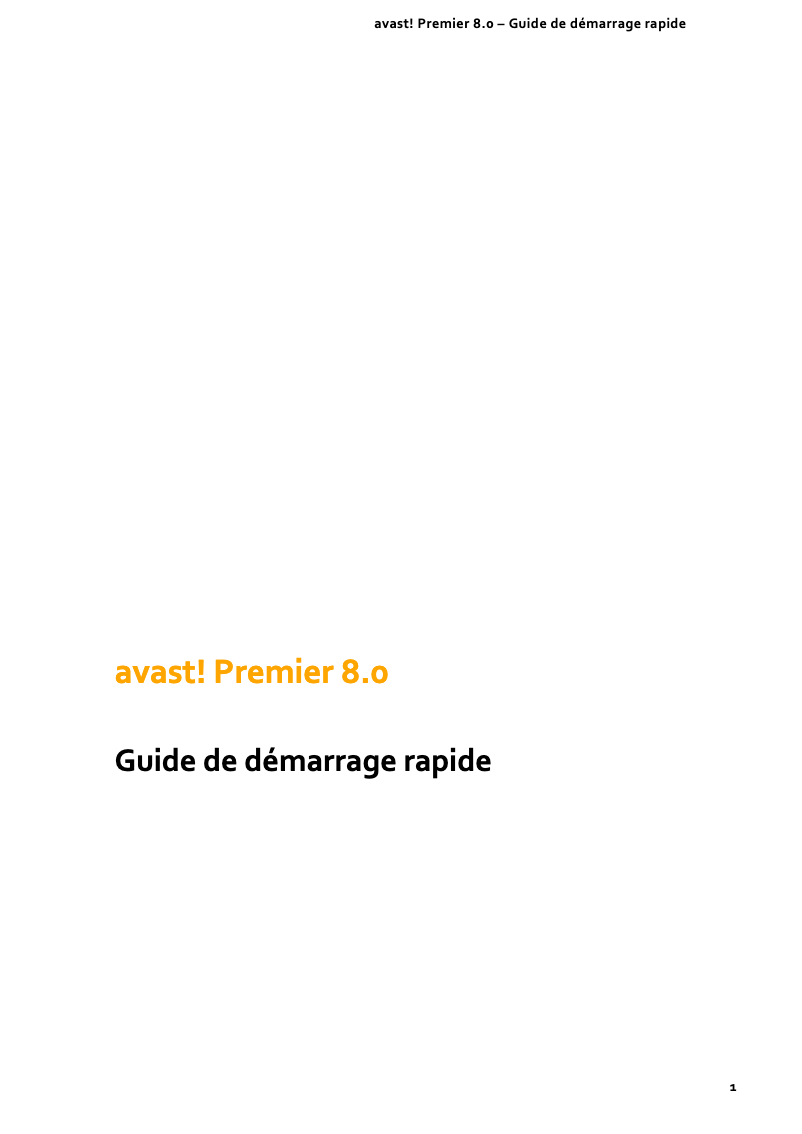 Página 1 del manual Manual de usuario Avast Premier 8.0
