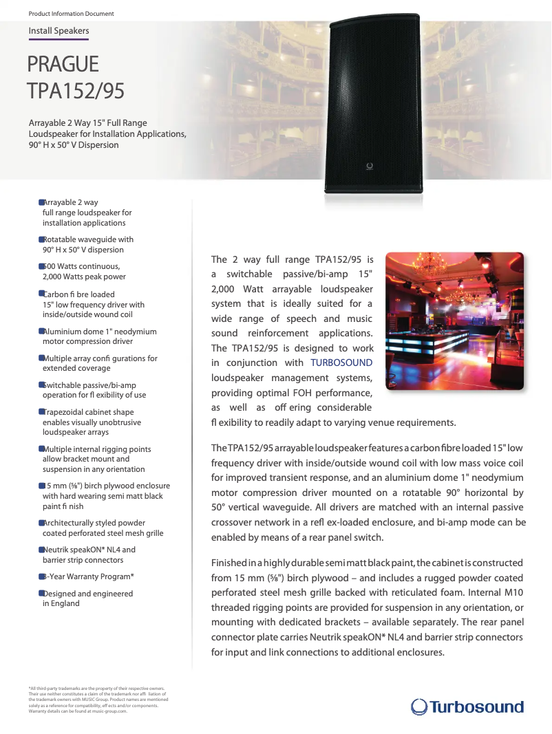 Image de la première page du manuel de l'appareil Prague TPA152/95