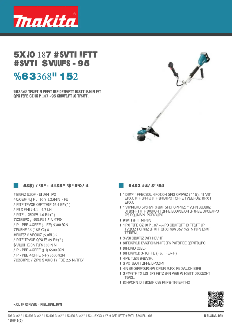 Image de la première page du manuel de l'appareil DUR368APT2