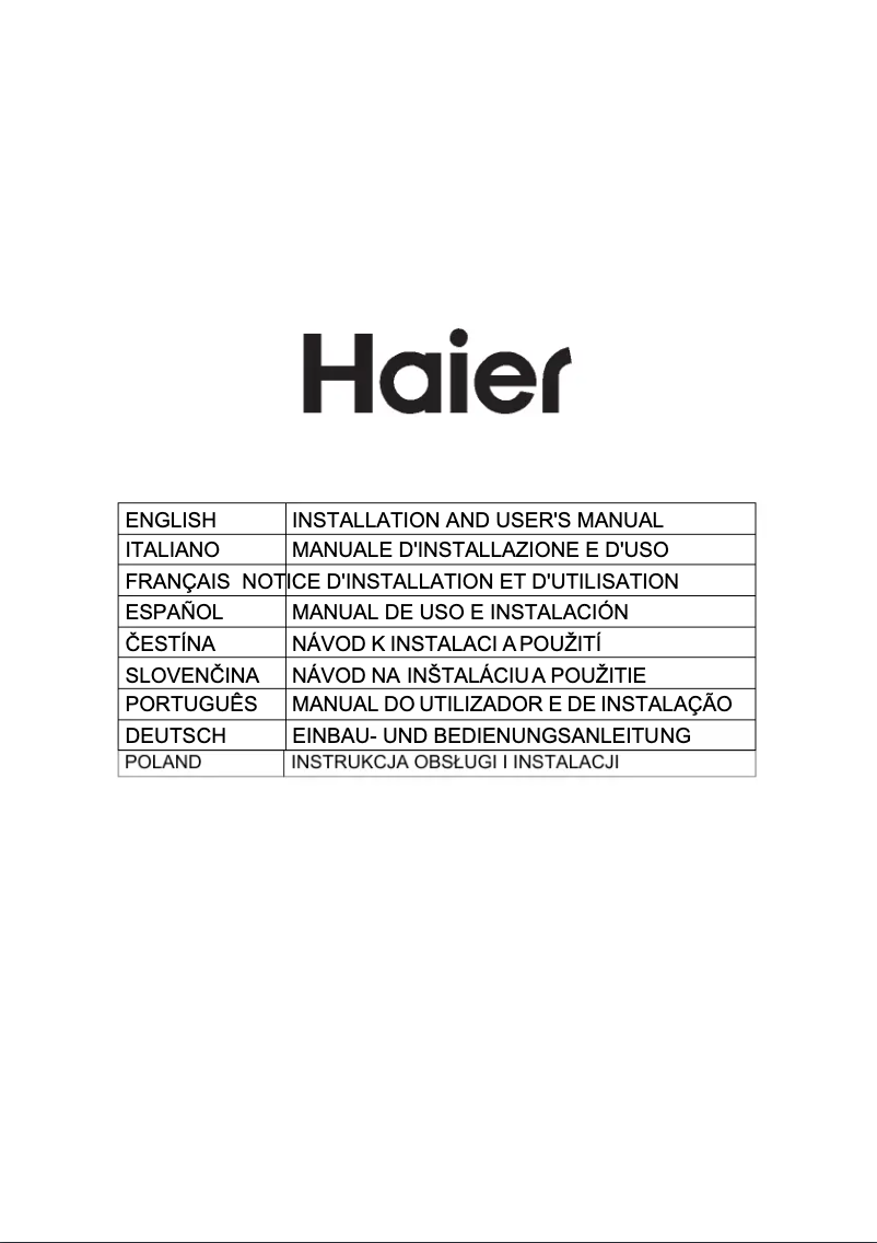 Image de la première page du manuel de l'appareil I-Link HADG6DS46BWIFI