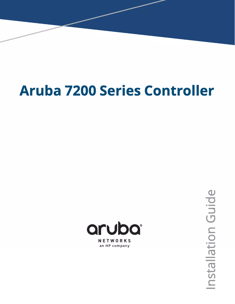 Page n°1 - Manuel utilisateur Aruba 7240XM