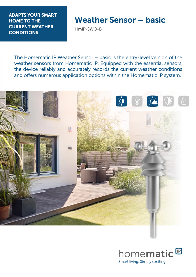 Page n°1 - Fiche technique Homematic IP HmIP-SWO-B