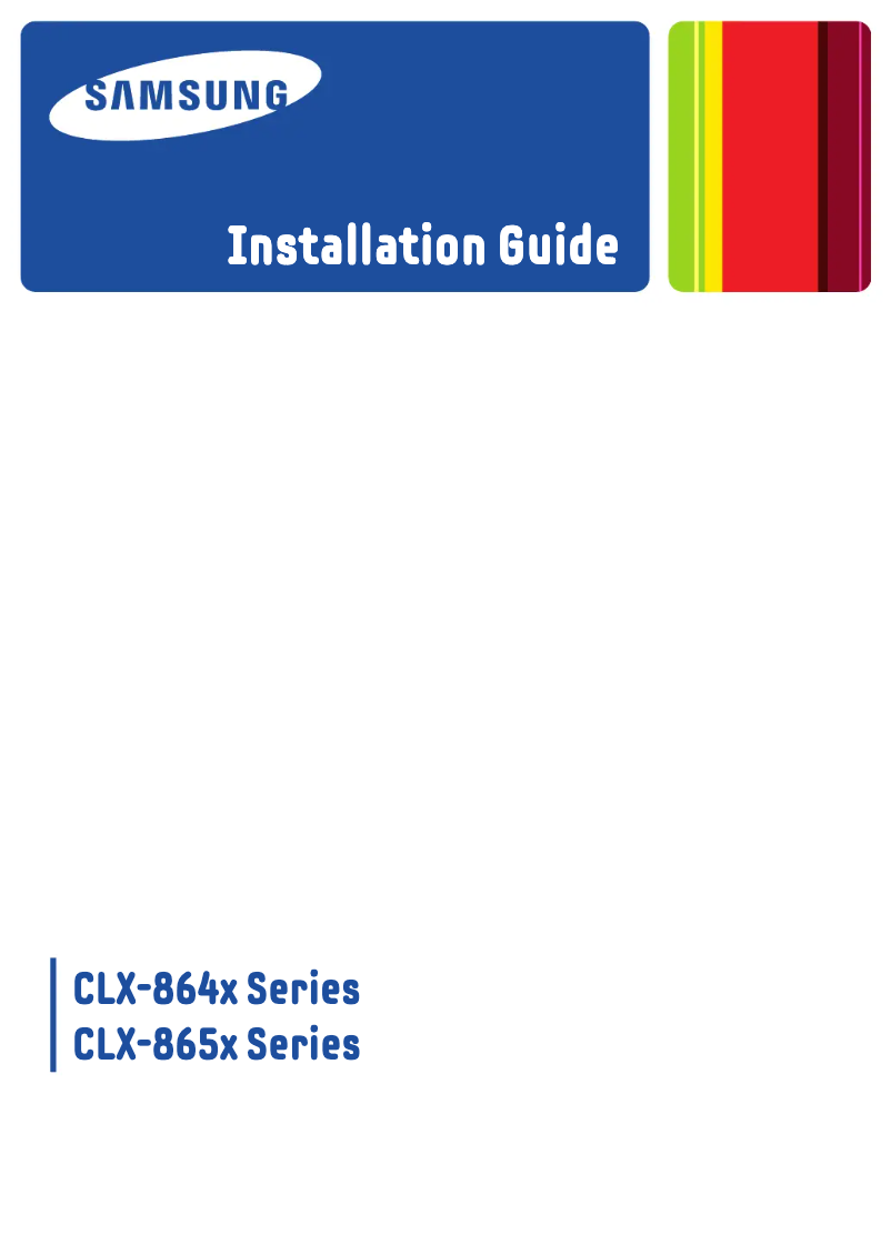 Page 1 de la notice Manuel utilisateur Samsung CLX-8640ND