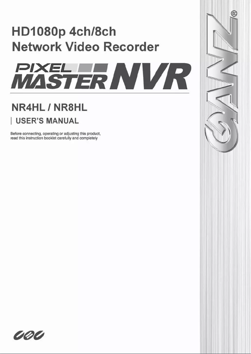 Page n°1 - Manuel utilisateur Ganz PixelMaster NR8HL