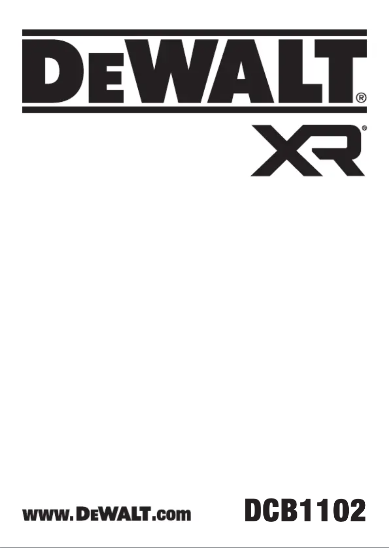 Page n°1 - Manuel utilisateur DeWalt DCB1102