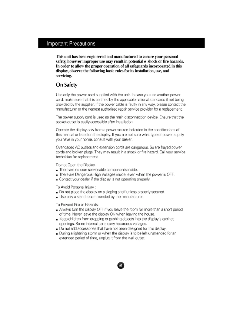 Image de la première page du manuel de l'appareil LB700G