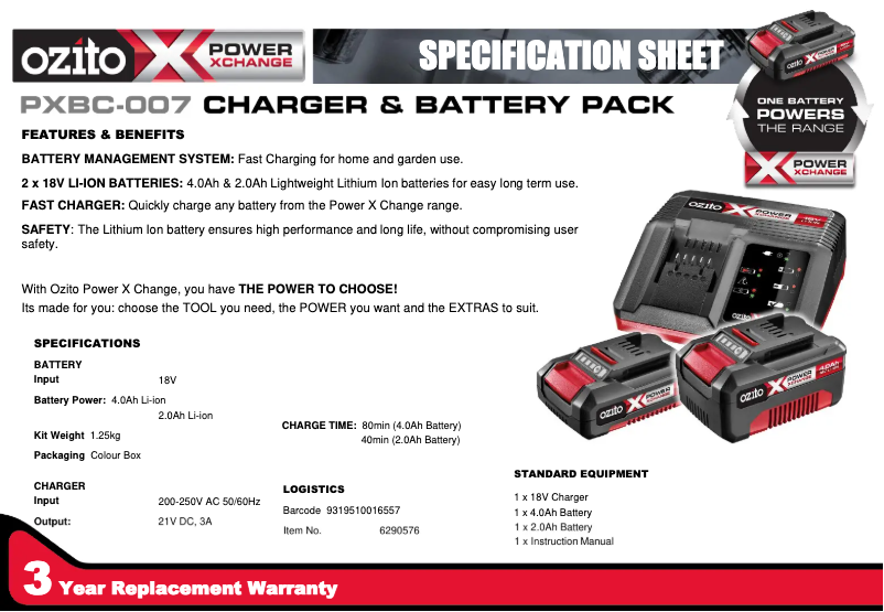 Imagen de la primera página del manual del dispositivo PXBC-007