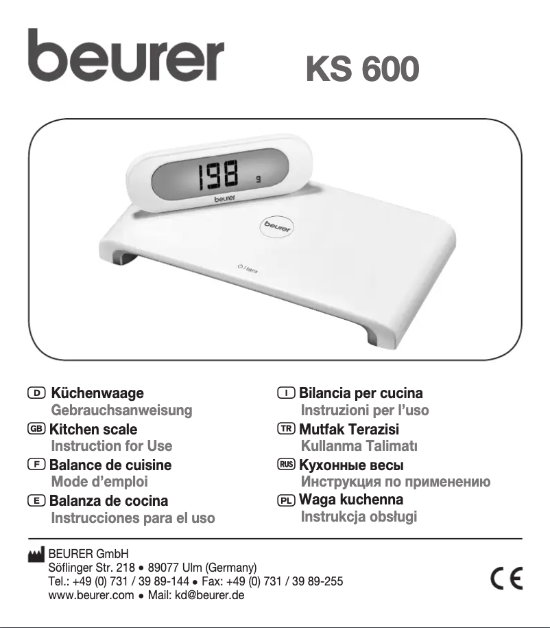 Image de la première page du manuel de l'appareil KS 600