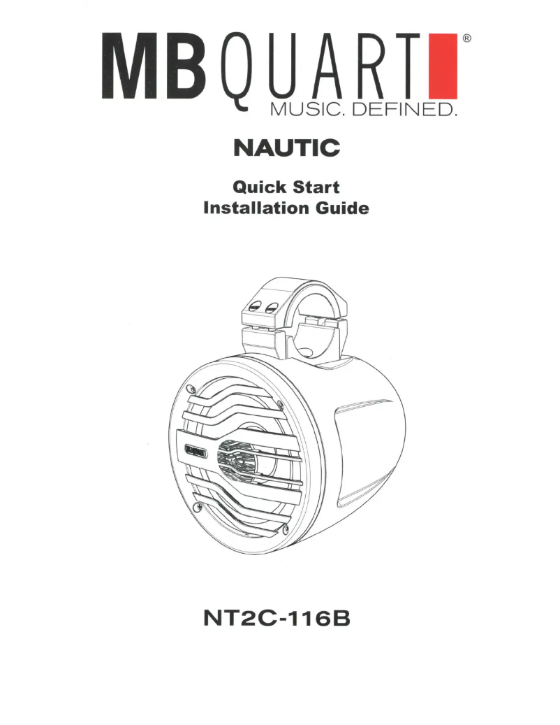 Page 1 de la notice Manuel utilisateur MB Quart NT2C-116B