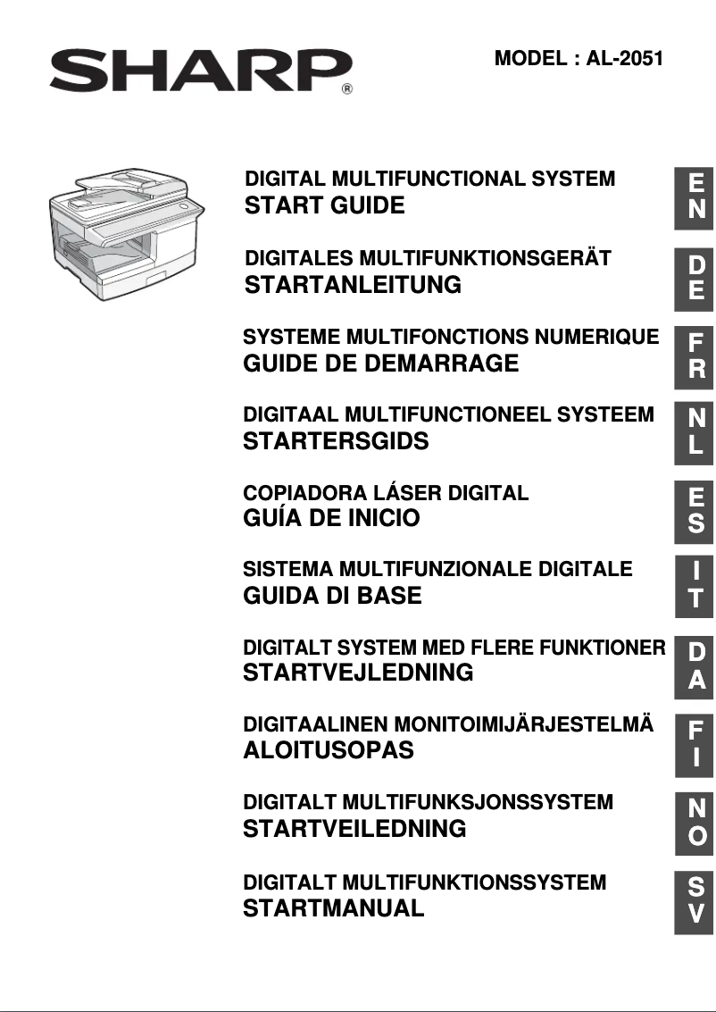 Image de la première page du manuel de l'appareil AL-2051