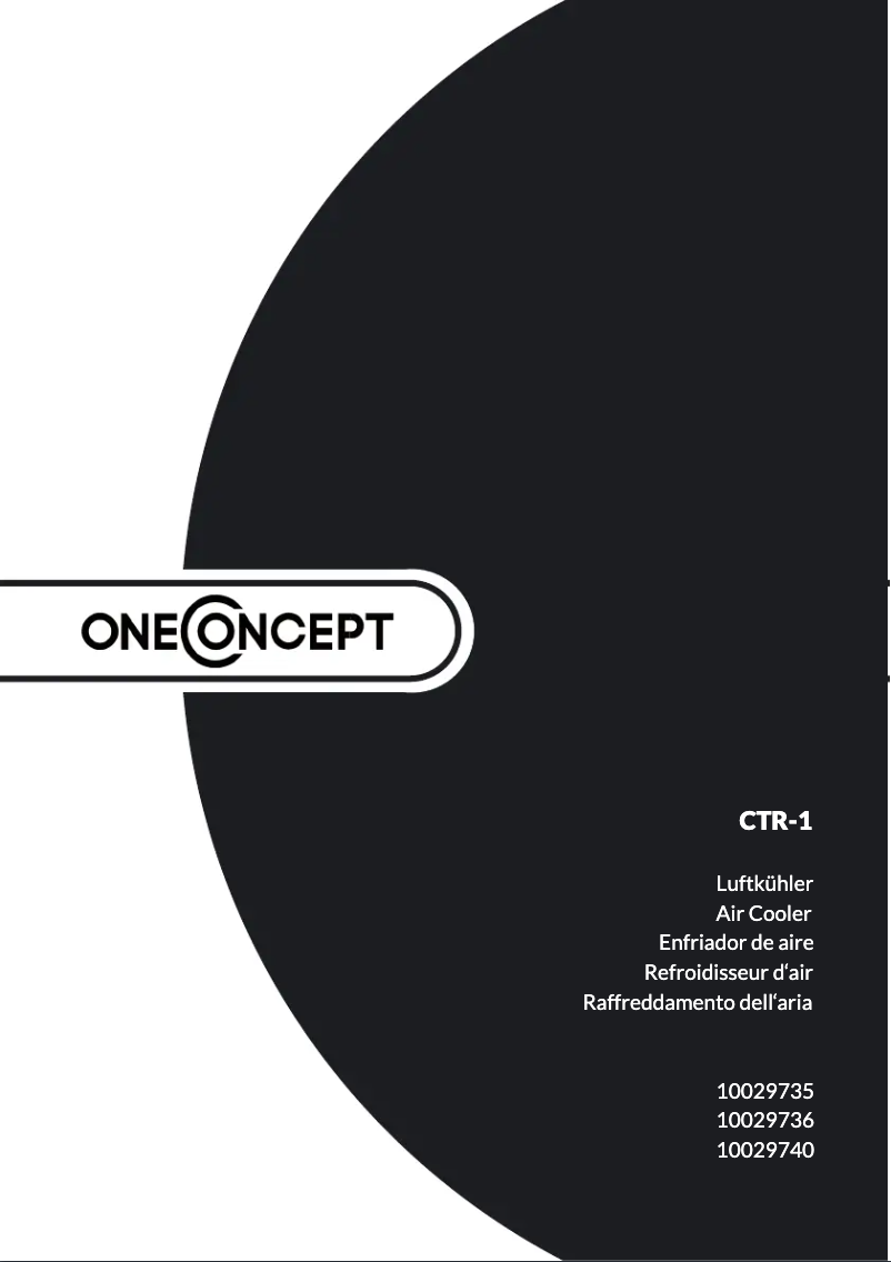 Page 1 de la notice Manuel utilisateur OneConcept CTR-1