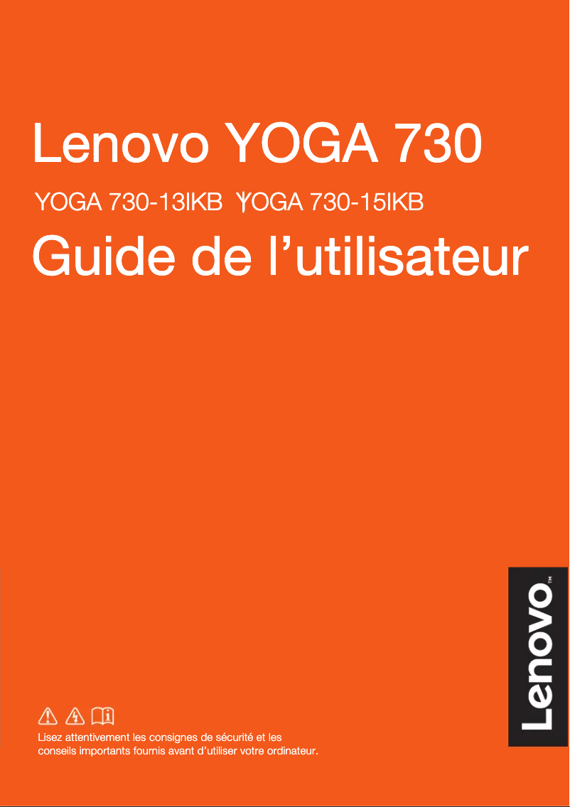 Page n°1 - Manuel utilisateur Lenovo Yoga 730-15IKB
