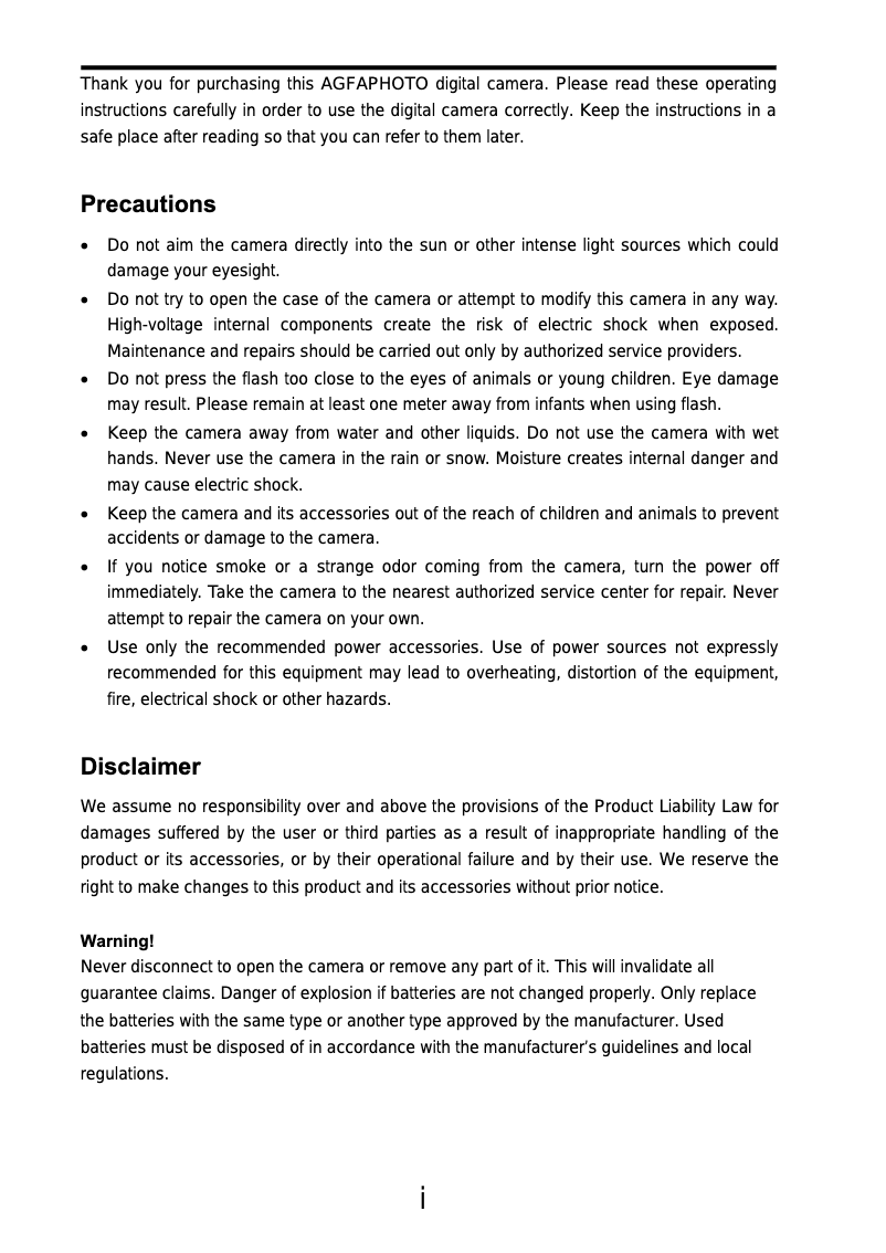 Page 1 de la notice Manuel utilisateur Agfa DC-8338i