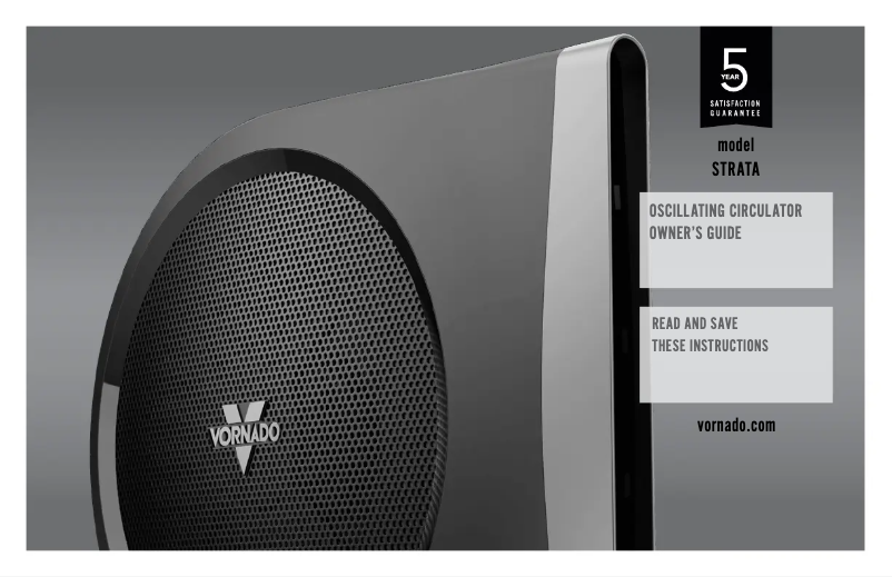 Page 1 de la notice Manuel utilisateur Vornado Strata