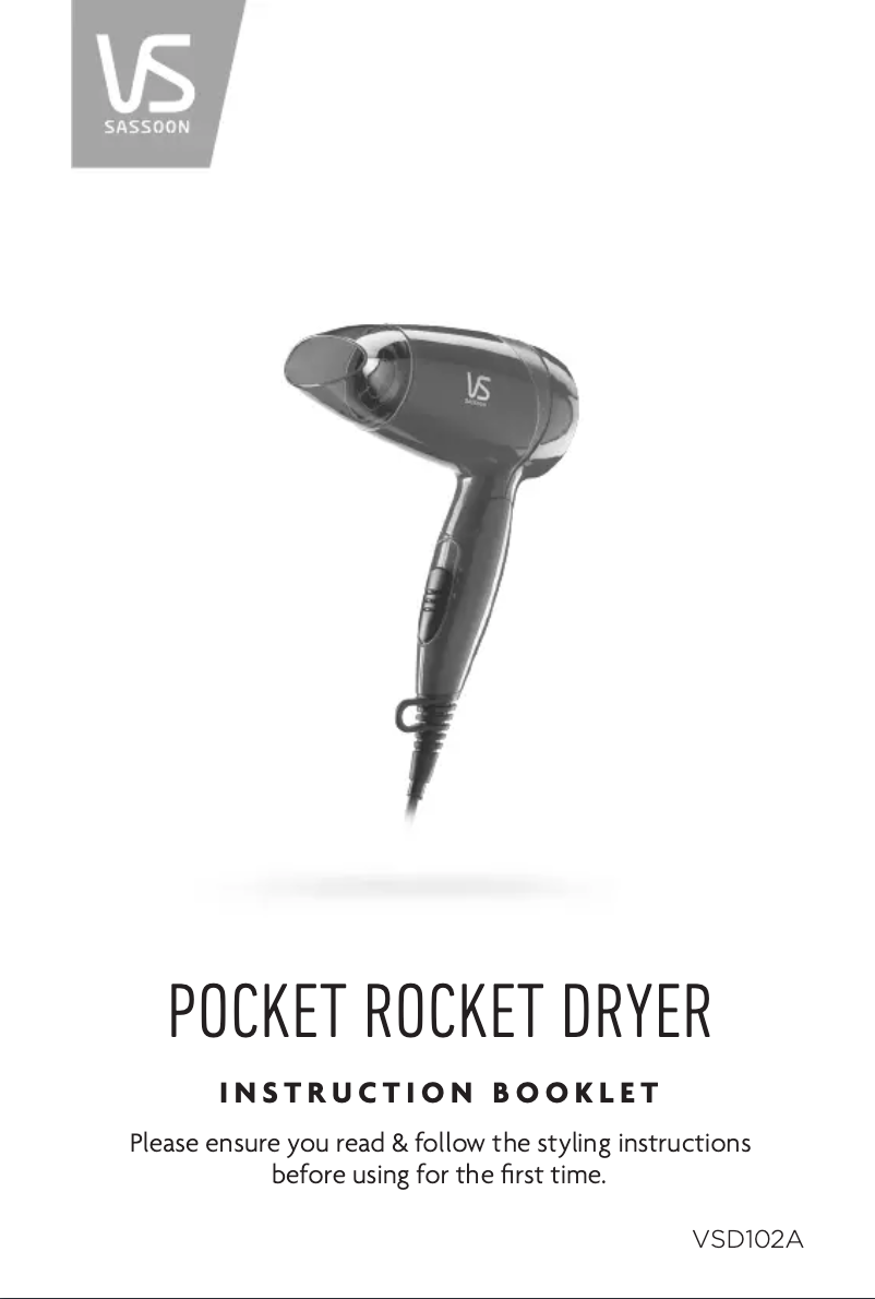 Image de la première page du manuel de l'appareil Pocket Rocket VSD102A