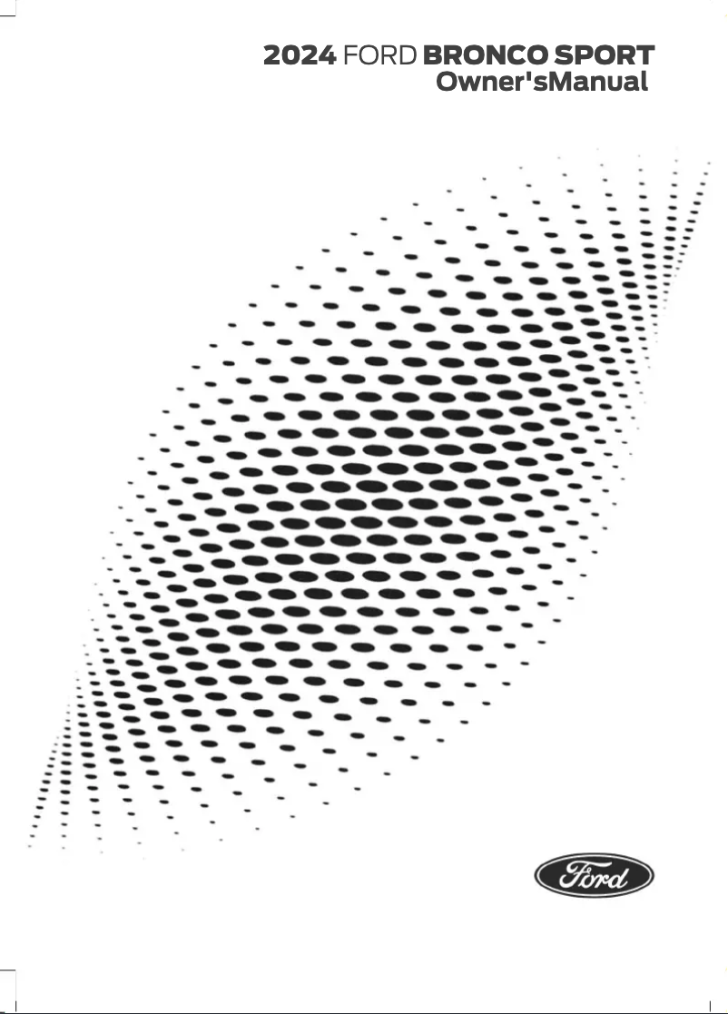 Page n°1 - Manuel utilisateur Ford Bronco Sport (2024)