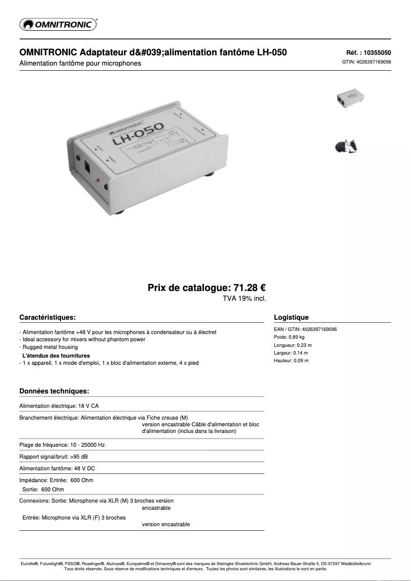 Image de la première page du manuel de l'appareil LH-050