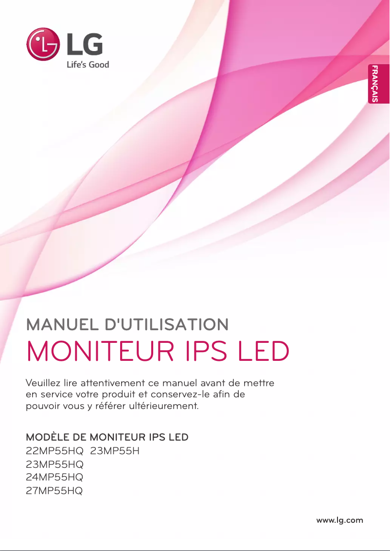 Page 1 de la notice Manuel utilisateur LG 23MP55HQ