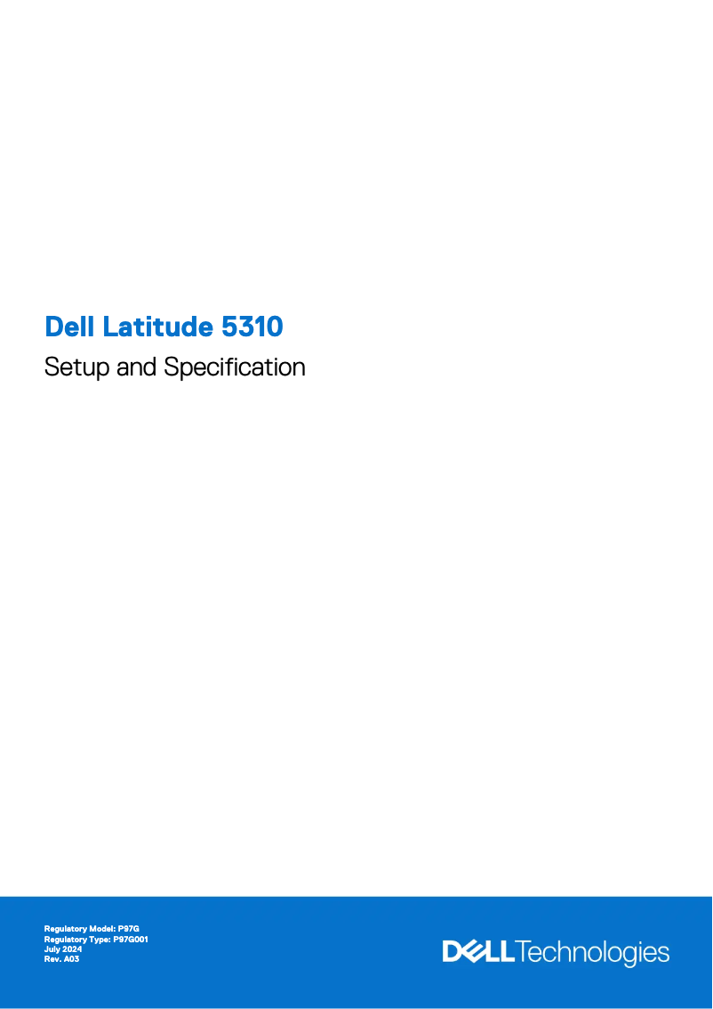 Página 1 del manual Ficha técnica Dell Latitude 5310