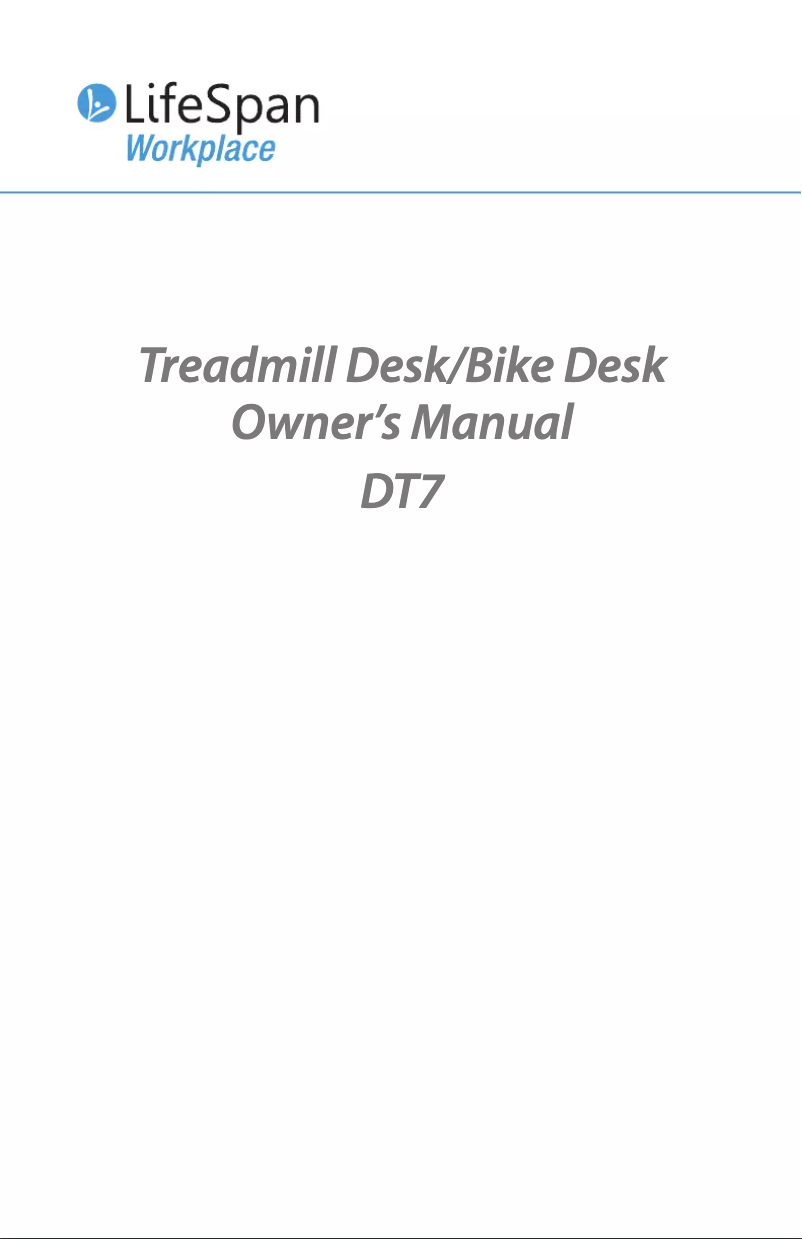 Page n°1 - Manuel utilisateur LifeSpan TR1200-DT7