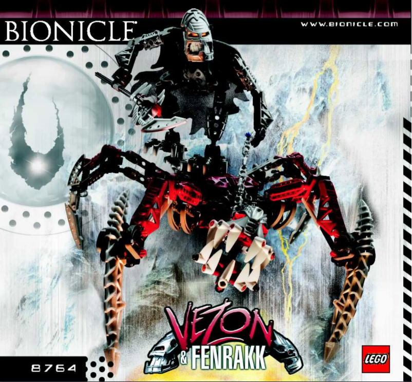 Page 1 de la notice Manuel utilisateur Lego Bionicle 8764