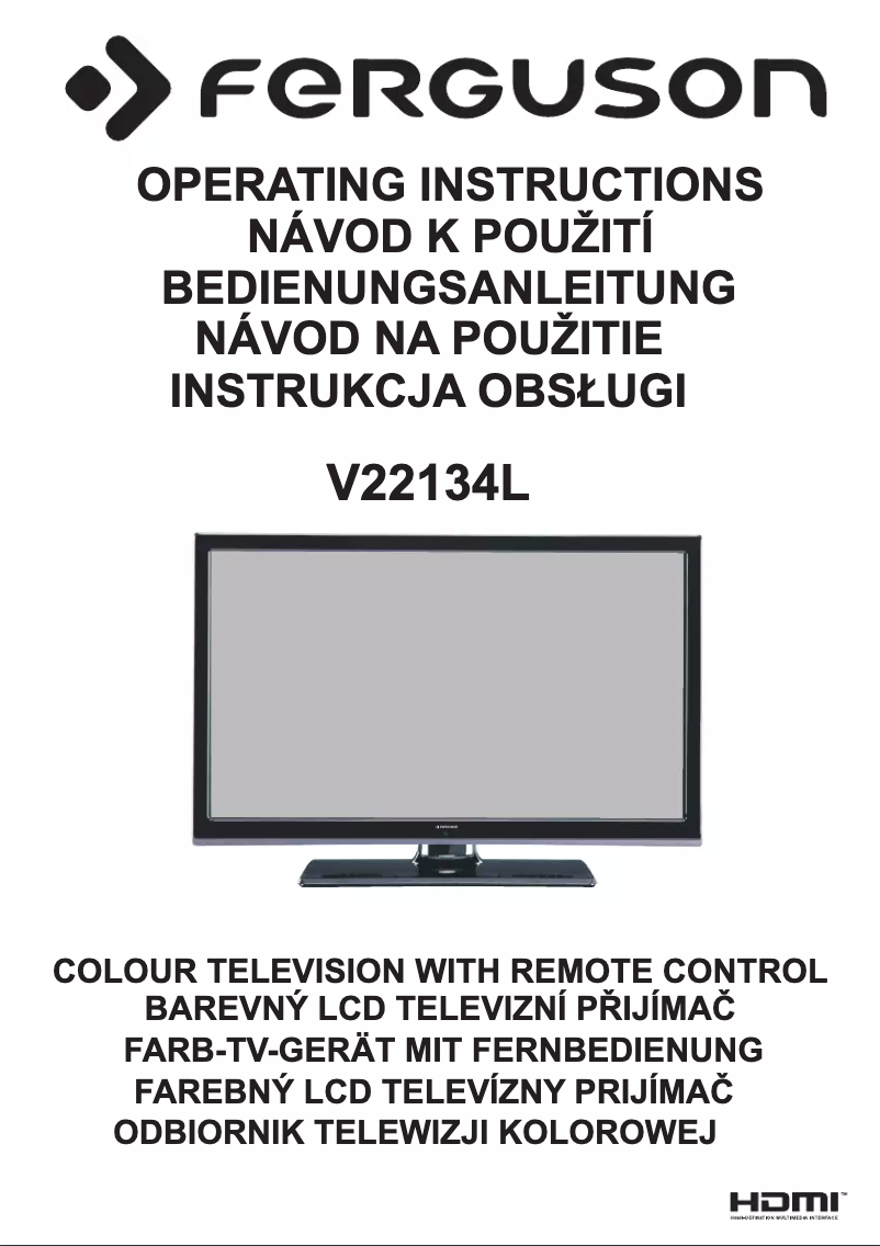 Page n°1 - Manuel utilisateur Ferguson V22134L