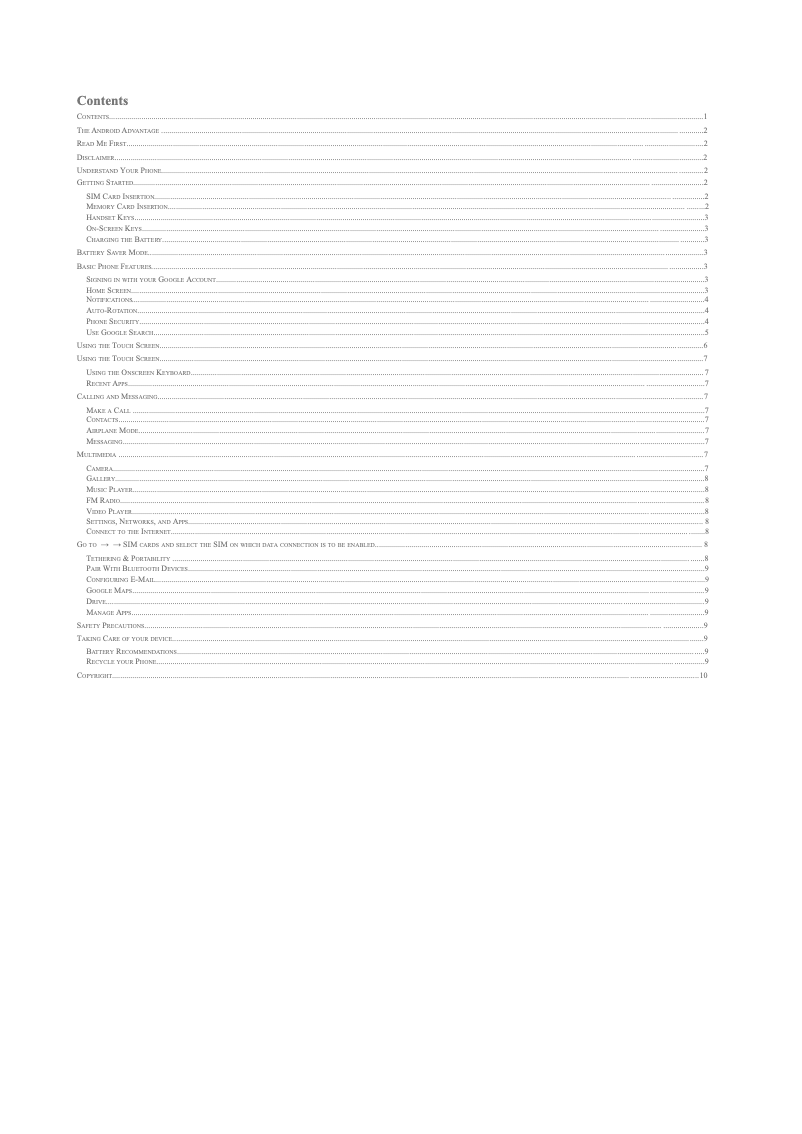 Page n°1 - Manuel utilisateur Micromax Canvas Nitro E455