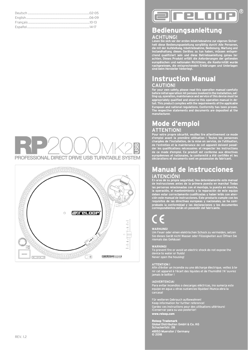 Image de la première page du manuel de l'appareil RP-2000 USB MK2