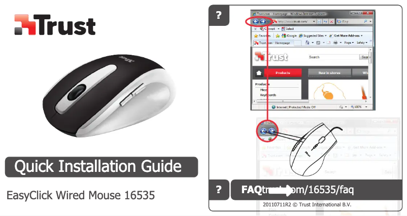 Page n°1 - Manuel utilisateur Trust Easyclick 16535