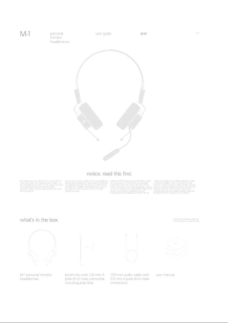 Página 1 del manual Manual de usuario Teenage Engineering M-1