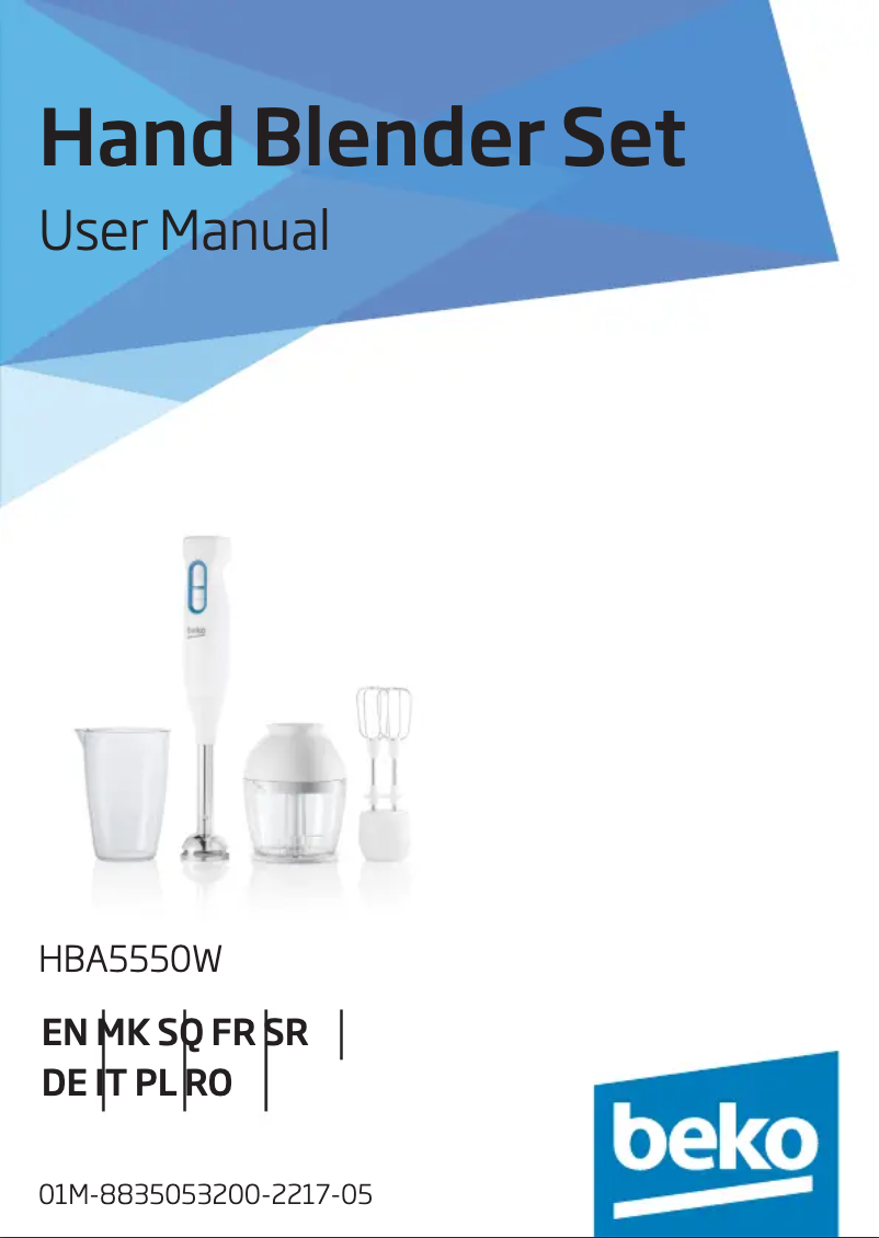 Page 1 de la notice Manuel utilisateur Beko HBA5550W