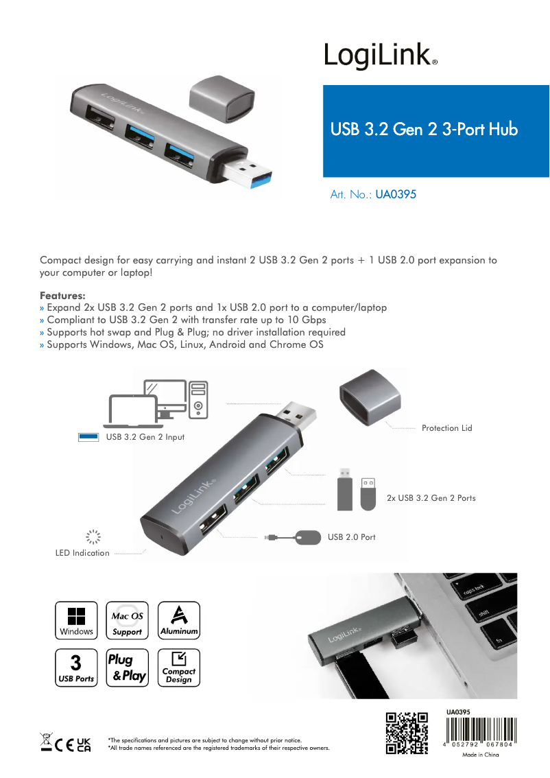Page 1 of the manual User Manual LogiLink UA0395