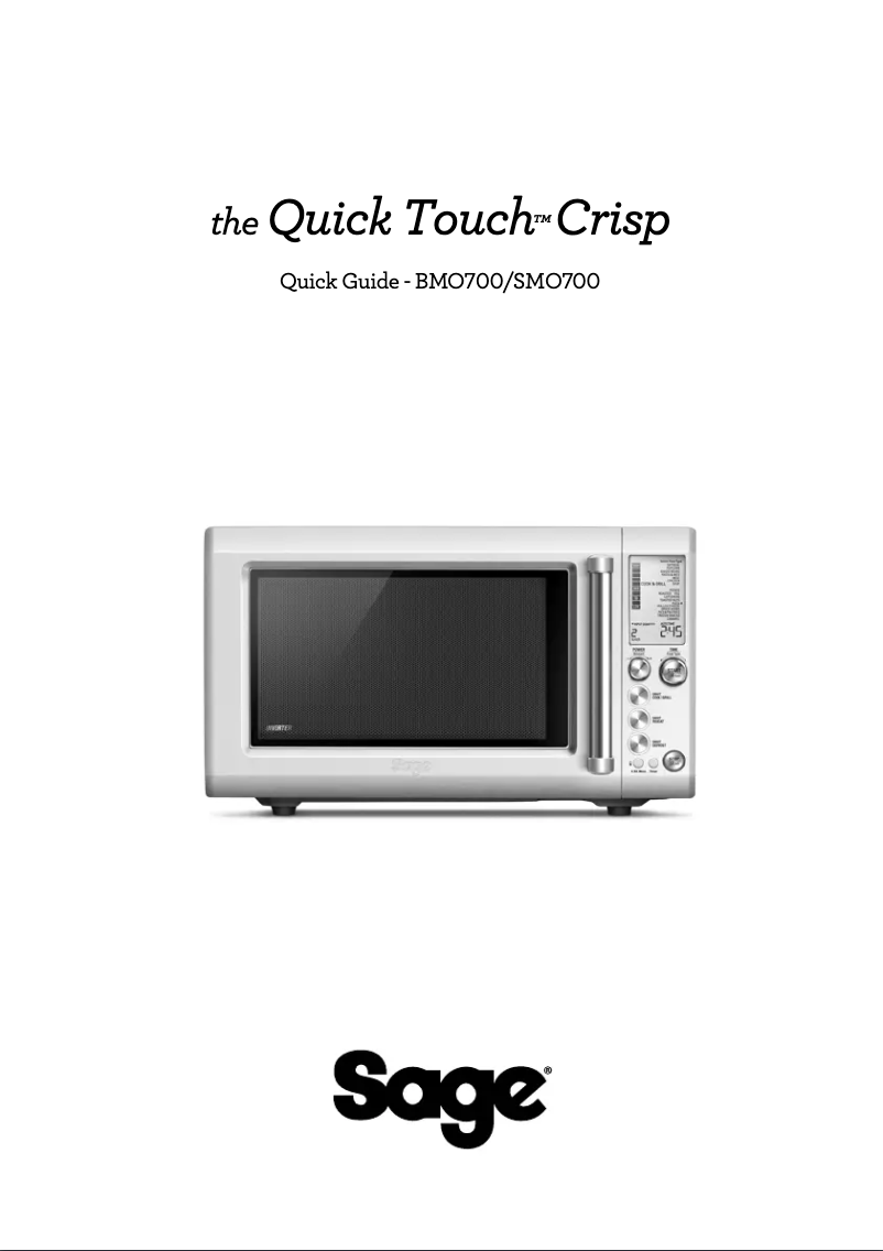 Page n°1 - Manuel utilisateur Sage the Quick Touch Crisp BMO700