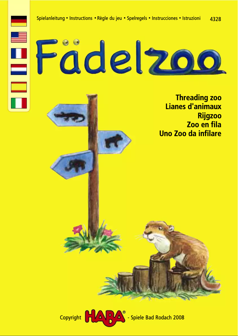 Page 1 of the manual User Manual HABA Fädelzoo
