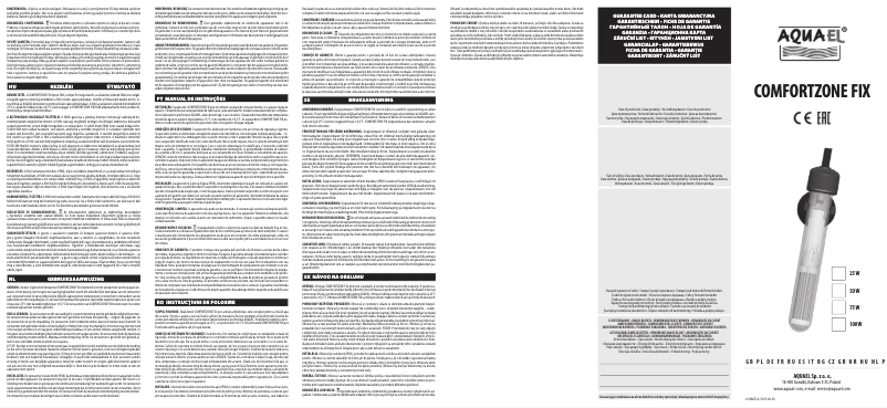 Page n°1 - Manuel utilisateur Aquael Comfortzone Fix