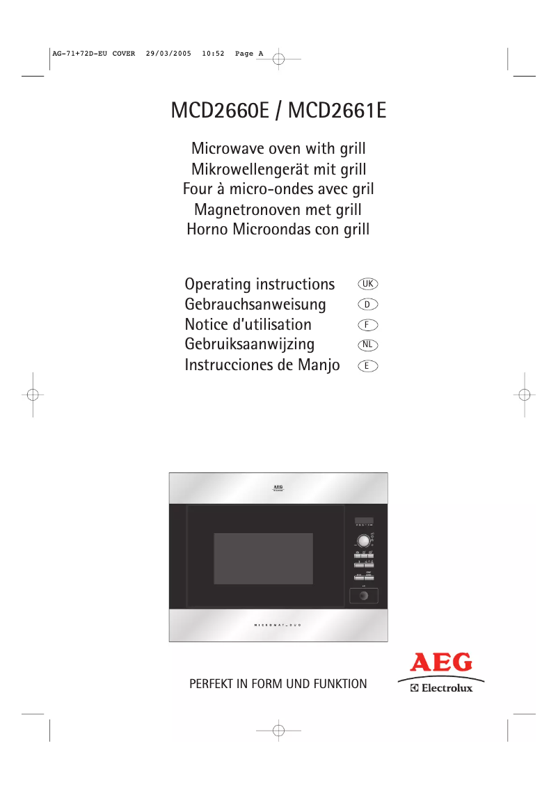 Image de la première page du manuel de l'appareil MCD2661