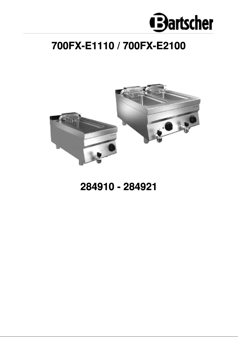 Page n°1 - Manuel utilisateur Bartscher 700FX-E1110