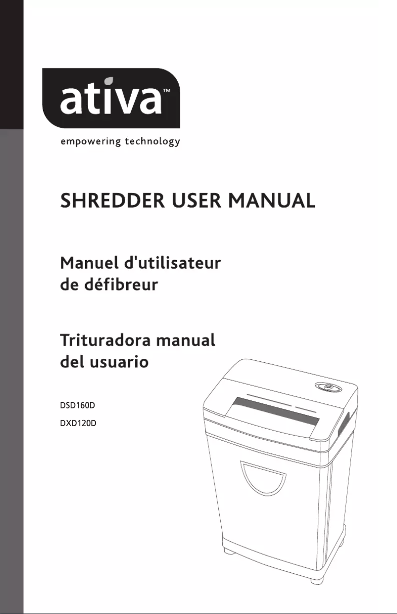 Page n°1 - Manuel utilisateur Ativa DXD120D