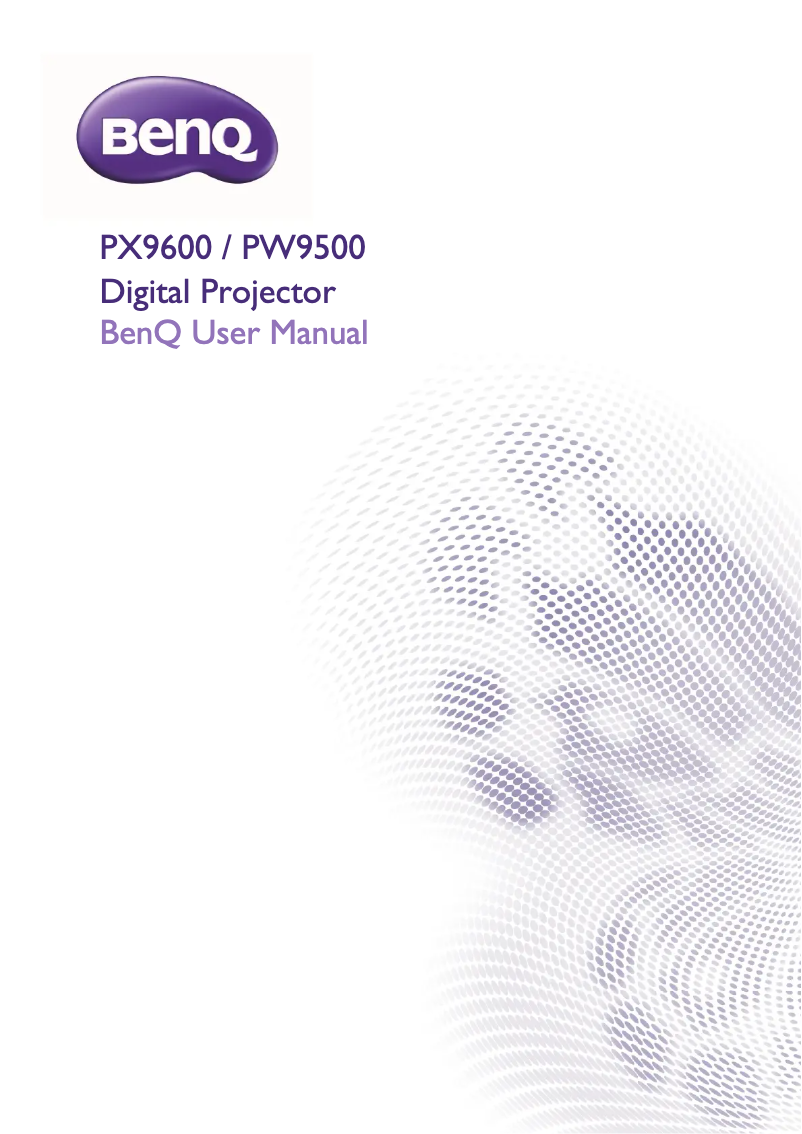 Page n°1 - Manuel utilisateur BenQ PW9500