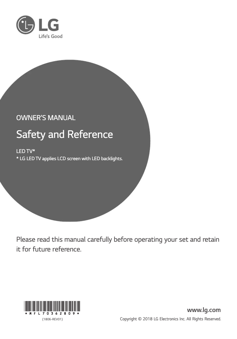 Página 1 del manual Manual de usuario LG 43LK5100PLB