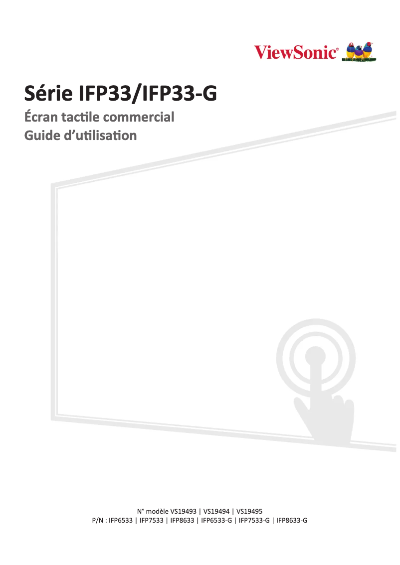 Page n°1 - Manuel utilisateur Viewsonic IFP6533