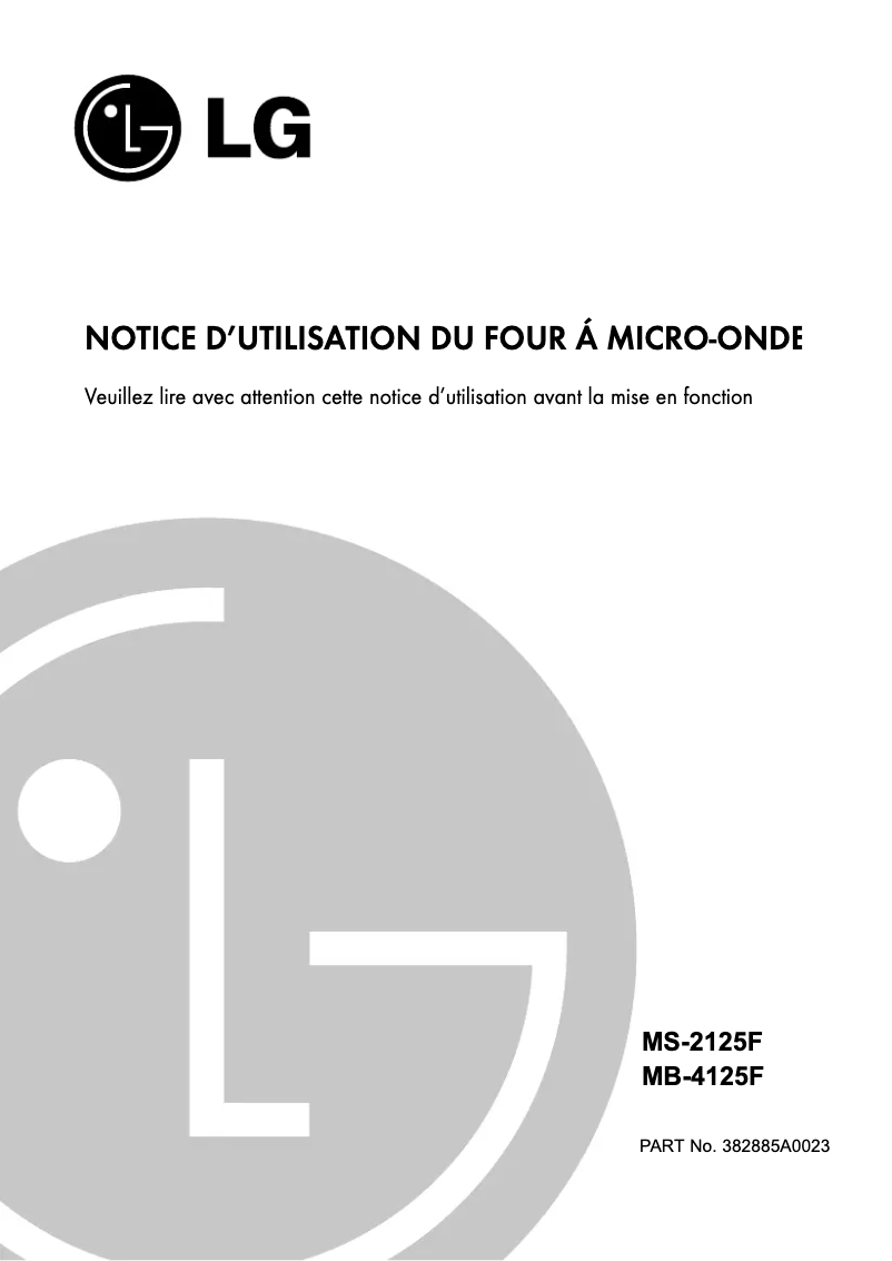 Page n°1 - Manuel utilisateur LG MB-4024B