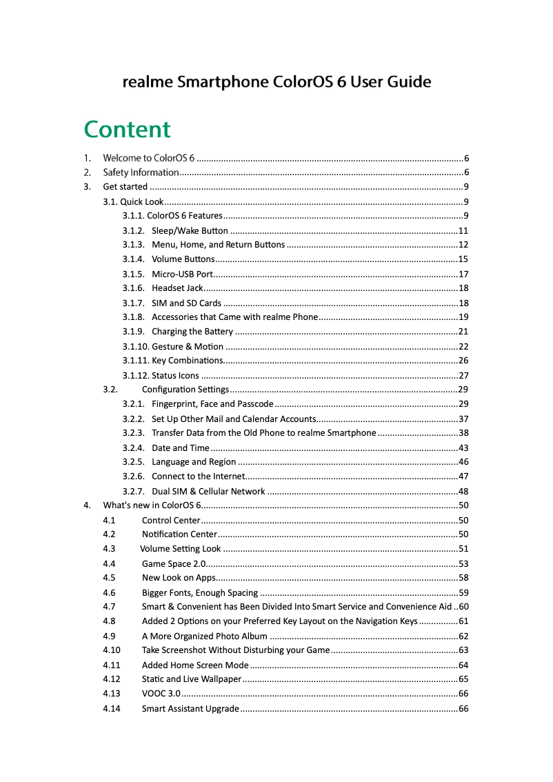 Image de la première page du manuel de l'appareil Narzo 50 Pro