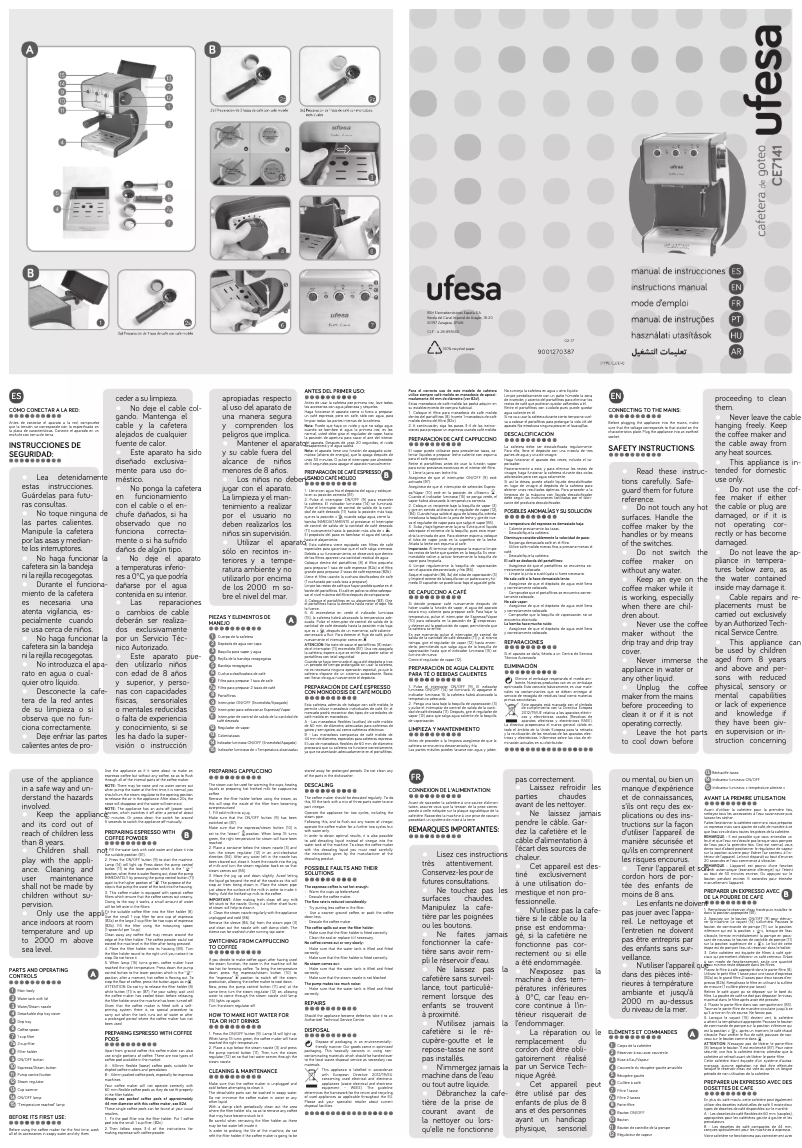 Page n°1 - Manuel utilisateur Ufesa CE7141